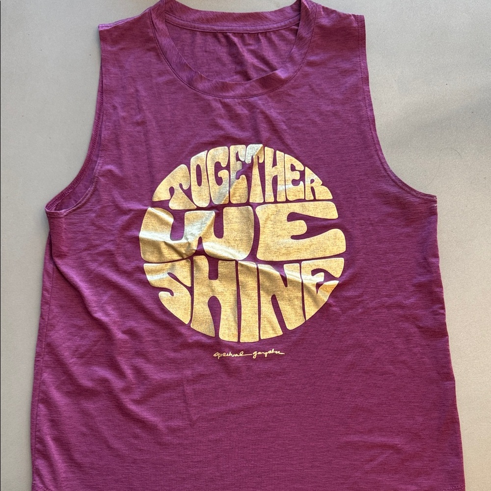 Spiritual Gangster Maroon Tank with Gold Print
